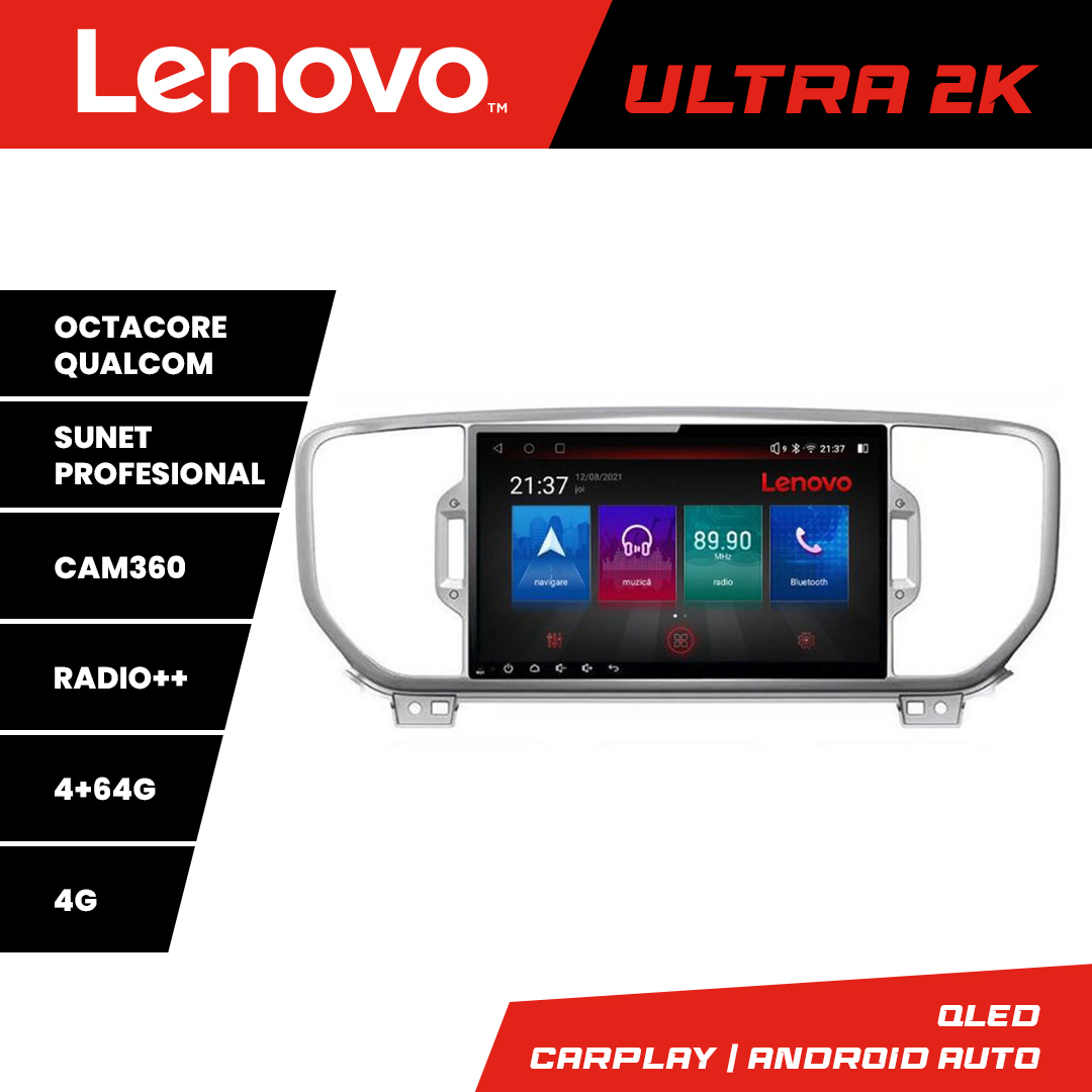 Navigație Android Kia Sportage 2016-2018 Lenovo QLED 4+64GB 8 nuclee