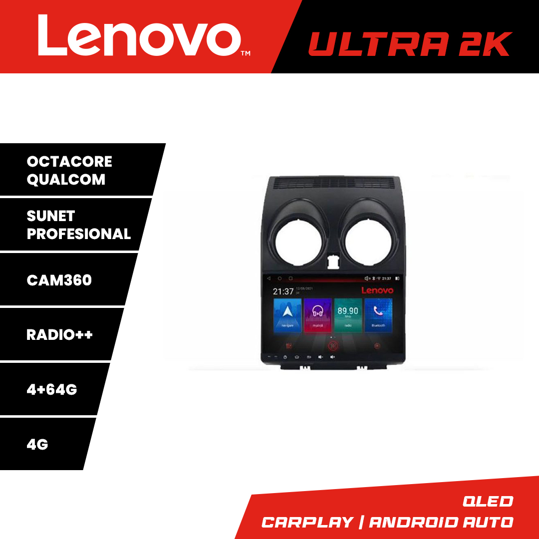 Navigație Nissan Qashqai 2007-2013 Lenovo QLED Android 4+64GB 360