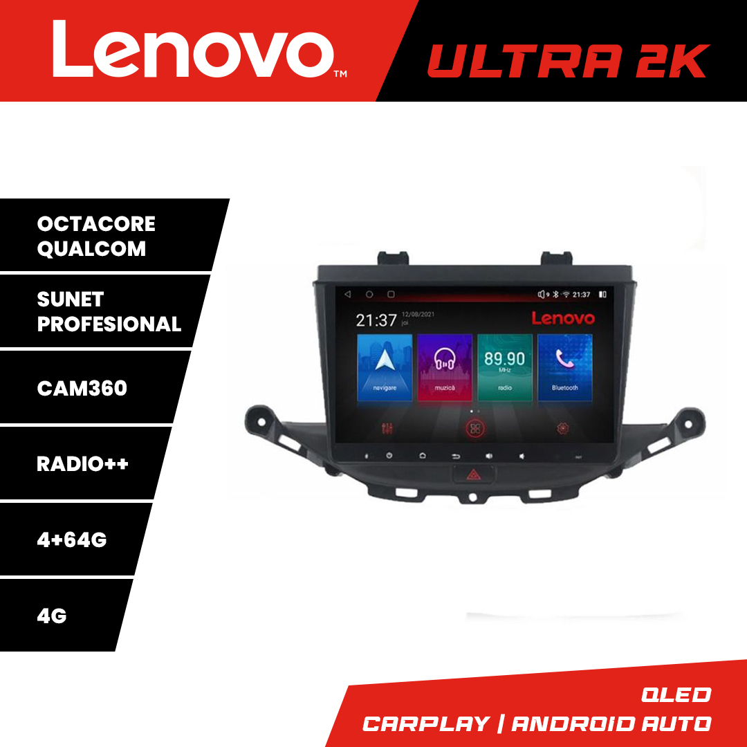 Navigație Opel Astra K Lenovo Ultra 2K QLED 4GB+64GB Android cu 360