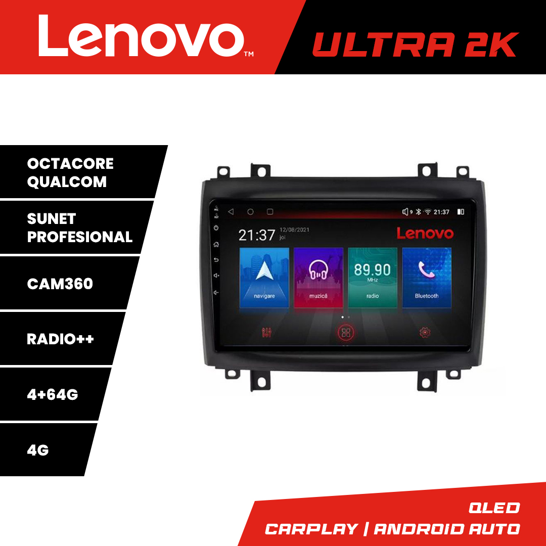 Navigație Android Cadillac CTS 2003-2007 QLED GPS 4GB+64GB 360 Lenovo