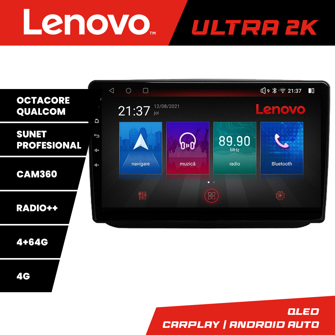 Navigație Android Skoda Fabia 2 2009-2014 QLED GPS 4GB+64GB Lenovo