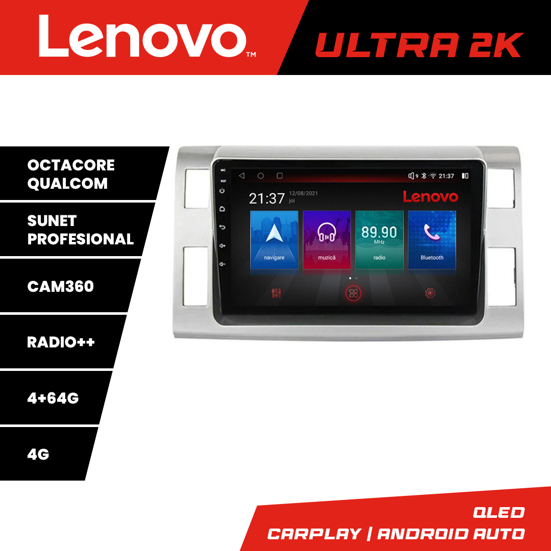 Navigatie Android Toyota Estima 2006-2013 QLED GPS 4GB+64GB 360 Lenovo