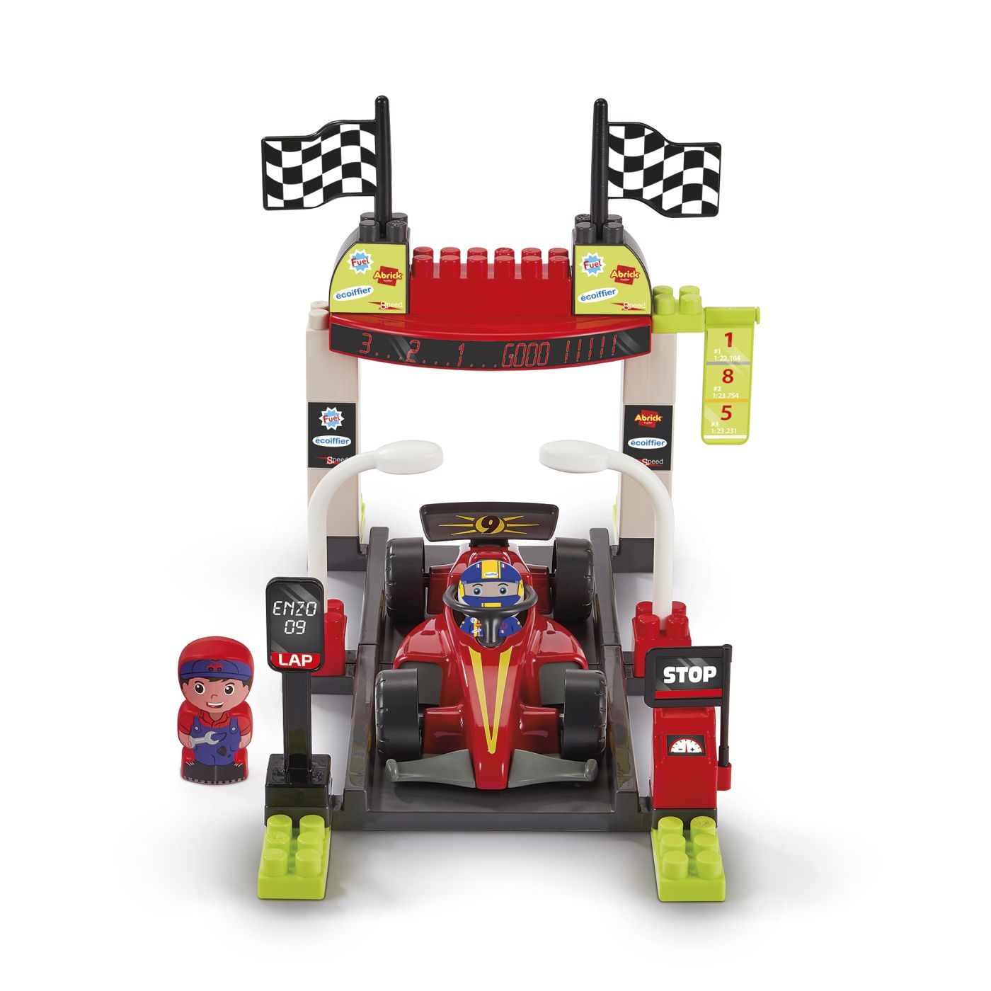 Set construcție Abrick Oprire la Boxe Formula 1, 37 piese