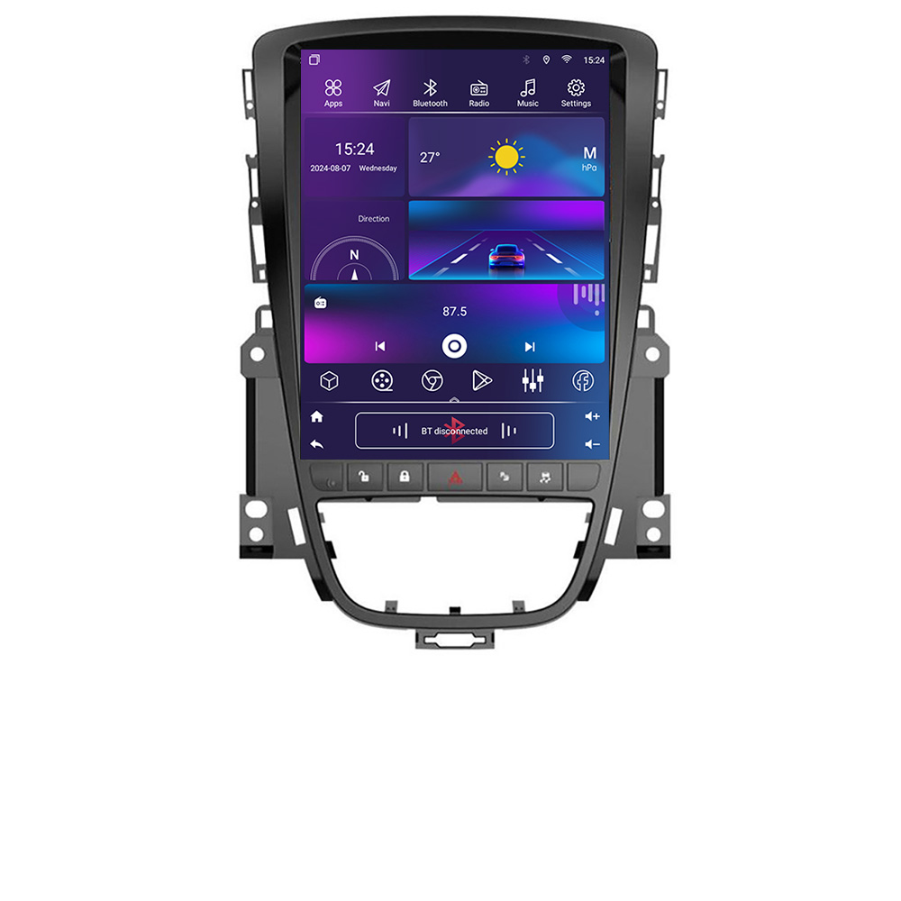 Navigație Opel Astra J 2009-2017 tip Tesla cu GPS, CarPlay și Android Auto