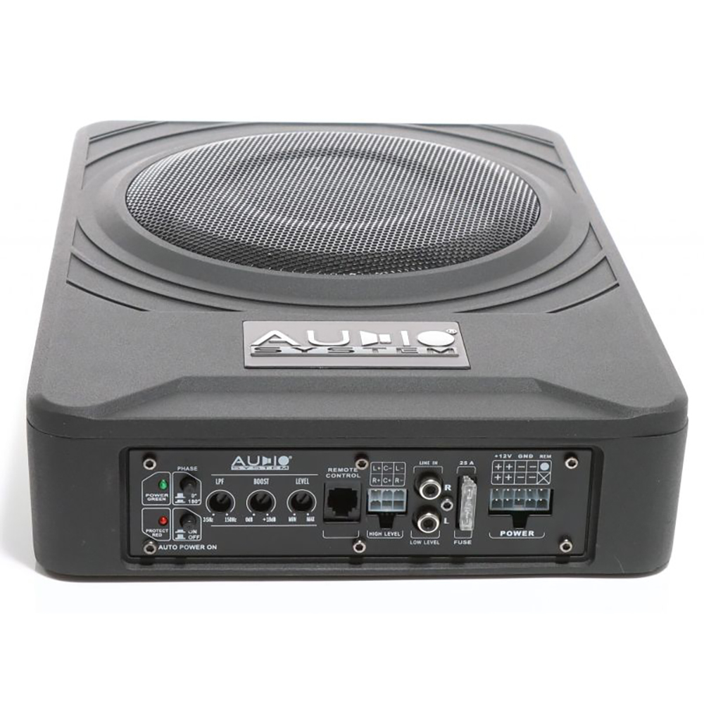 Subwoofer activ sub scaun Audio System 8 inch, 225 W RMS, cu telecomanda bass