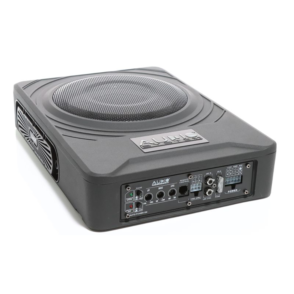 Subwoofer activ sub scaun Audio System 8 inch, 225 W RMS, cu telecomanda bass