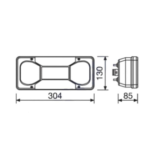Set lampi stop spate compatibile Iveco Daily, mufa tata 5 pini, cod 30019B