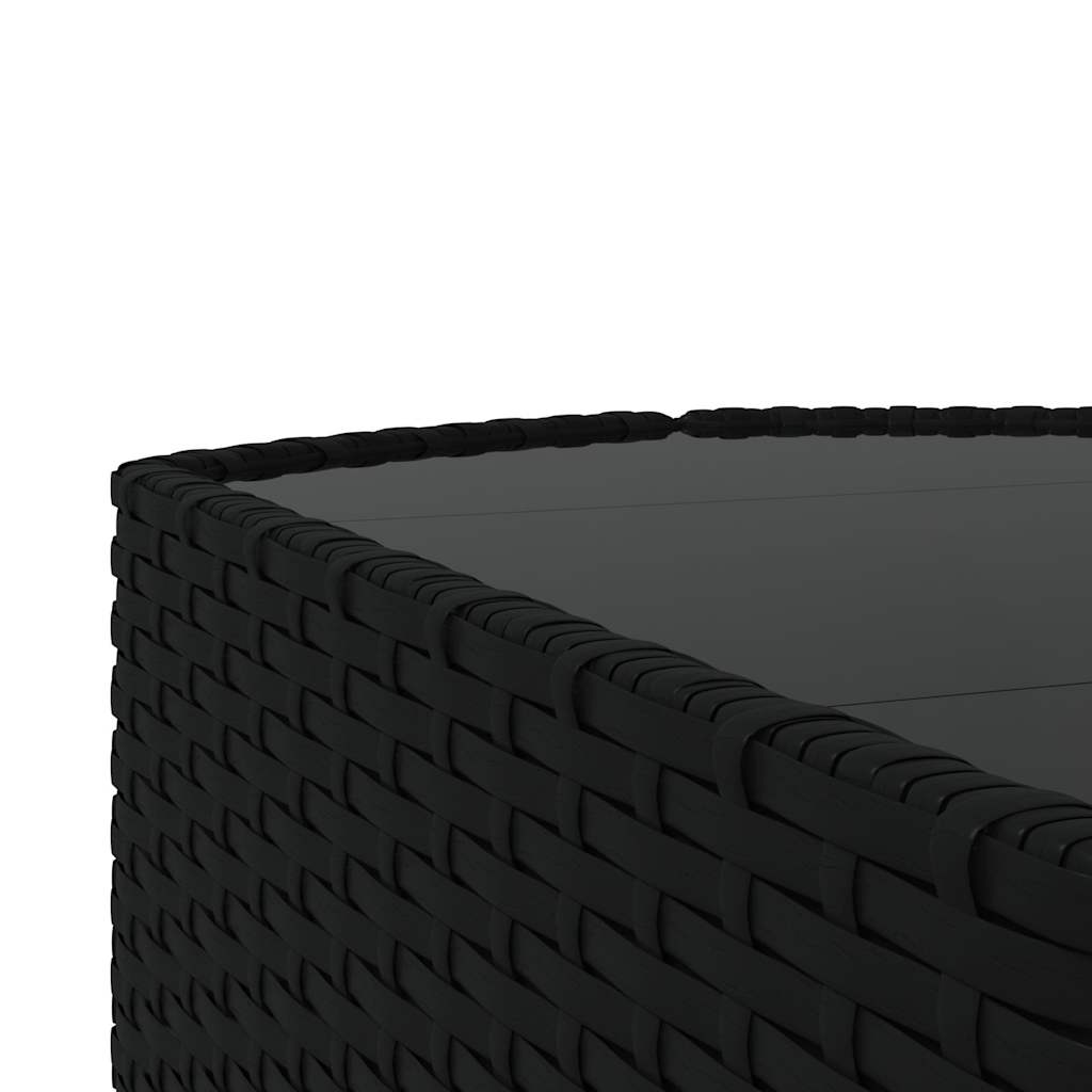 Set mobilier de grădină cu perne, 3 piese, negru, poliratan GartenMobel Dekor