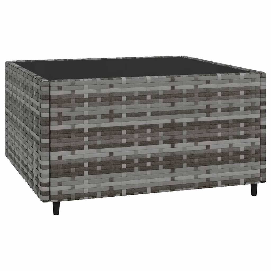 Set mobilier de grădină cu perne, 4 piese, gri, poliratan GartenMobel Dekor