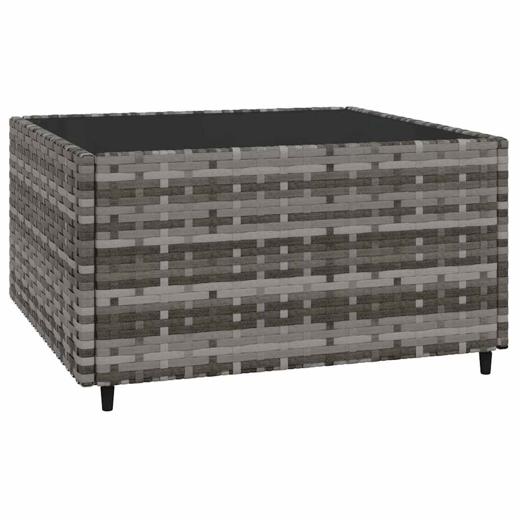 Set mobilier de grădină cu perne, 4 piese, gri, poliratan GartenMobel Dekor