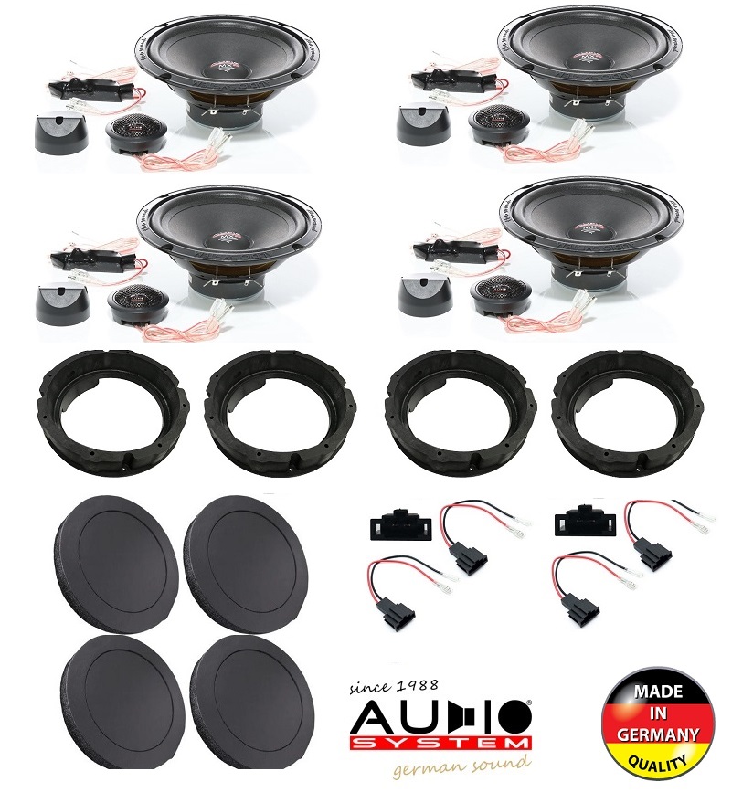 Difuzoare auto dedicate Audi A1, Q2, Q3 pentru usi fata si spate, 480 W max