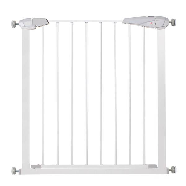 Poarta de siguranta Safety Gate pentru scari, ajustabila 132-141 cm, din otel, alba Household NewTrend