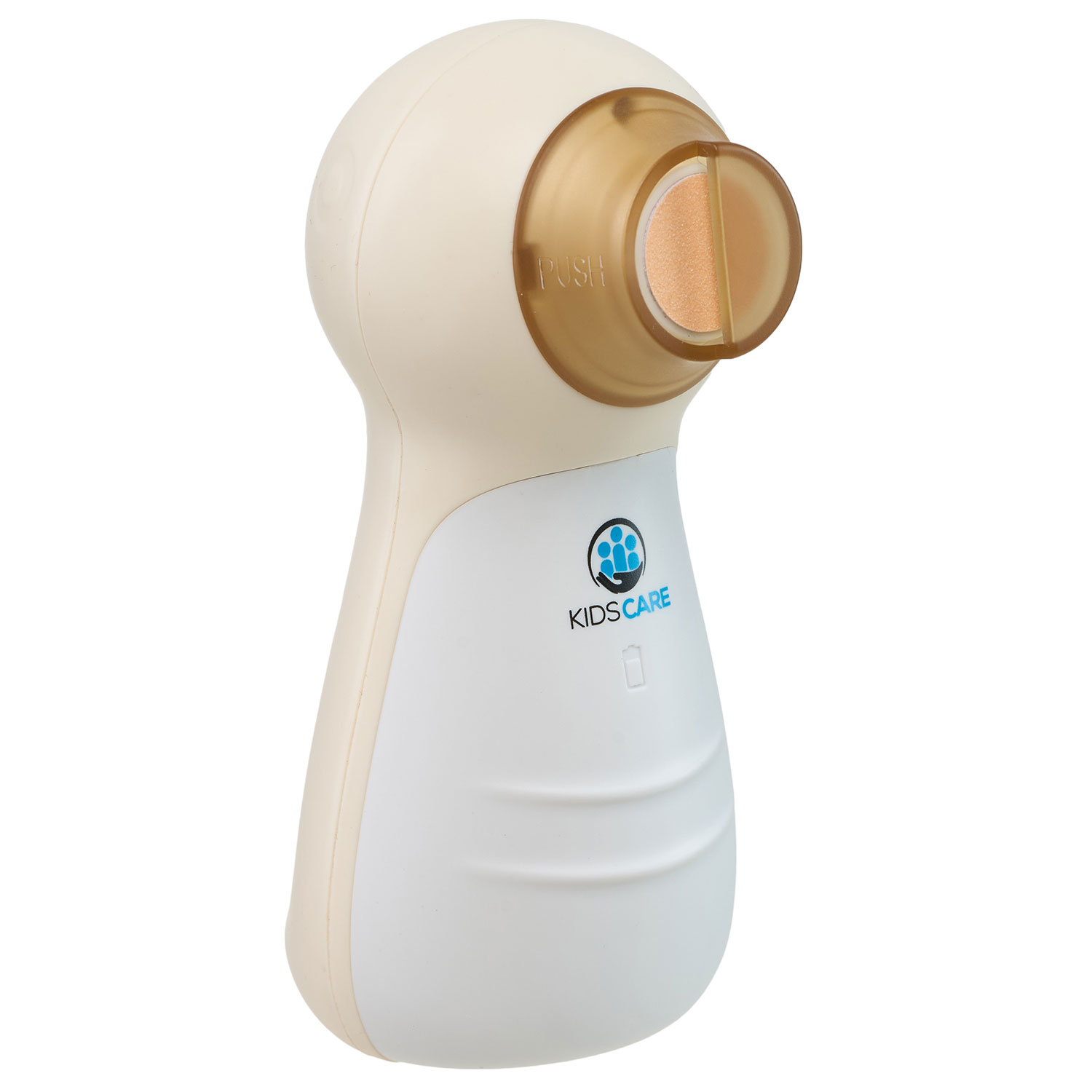 Pila electrica de unghii pentru bebelusi KidsCare, cu capete pentru nou nascuti si adulti, cu lumina, baterii incluse