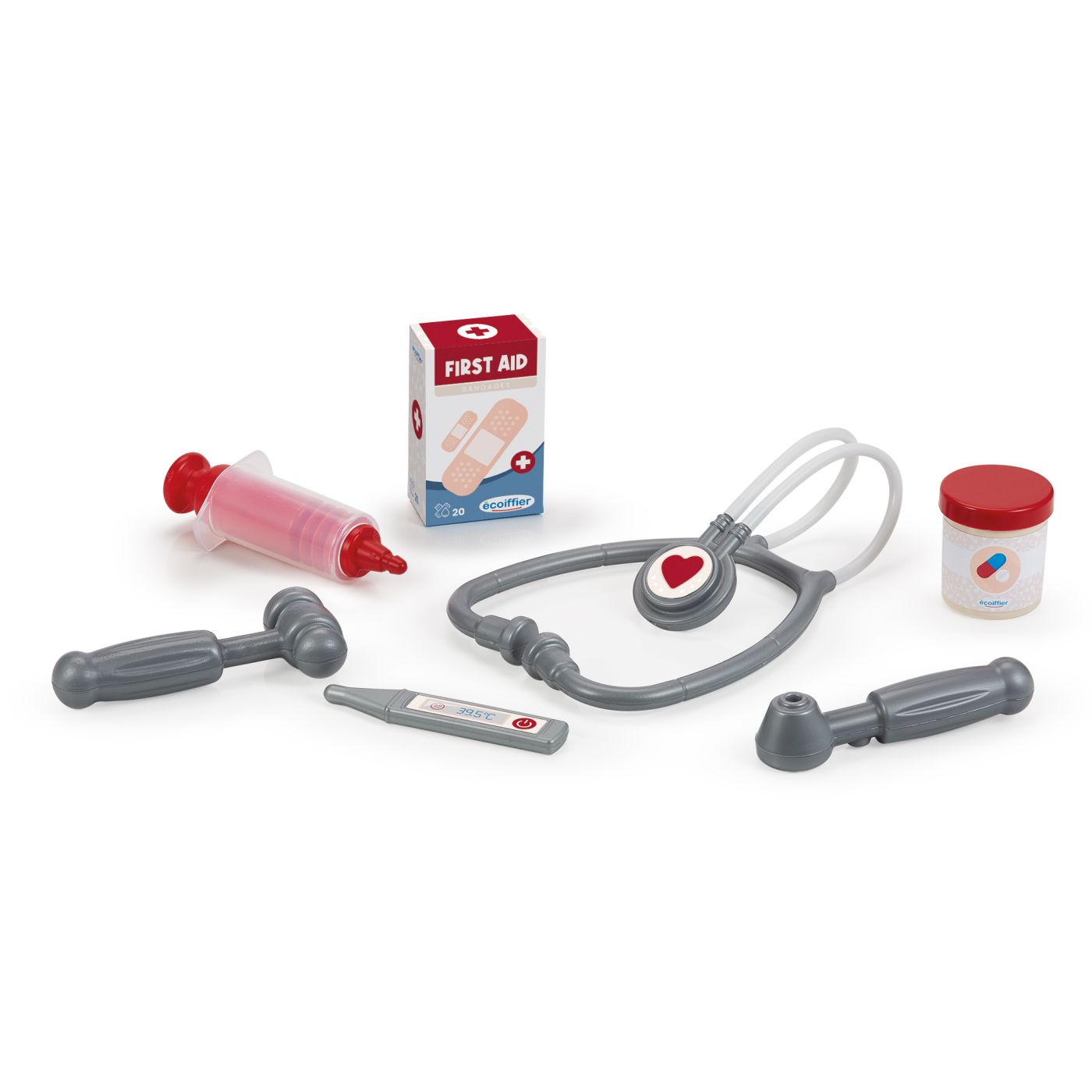 Set doctor pentru copii Ecoiffier cu 7 piese și valiză 25,5 cm