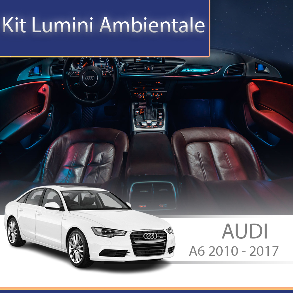 Lumini ambientale Audi A6 C7 2010-2017 pentru difuzoare față, control RGB