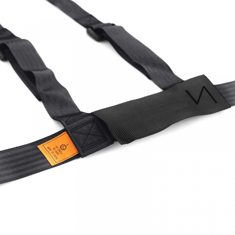 Centura de siguranță Tenzo-R Sport cu 4 puncte, neagră, cu marcaj E Performance AutoTuning