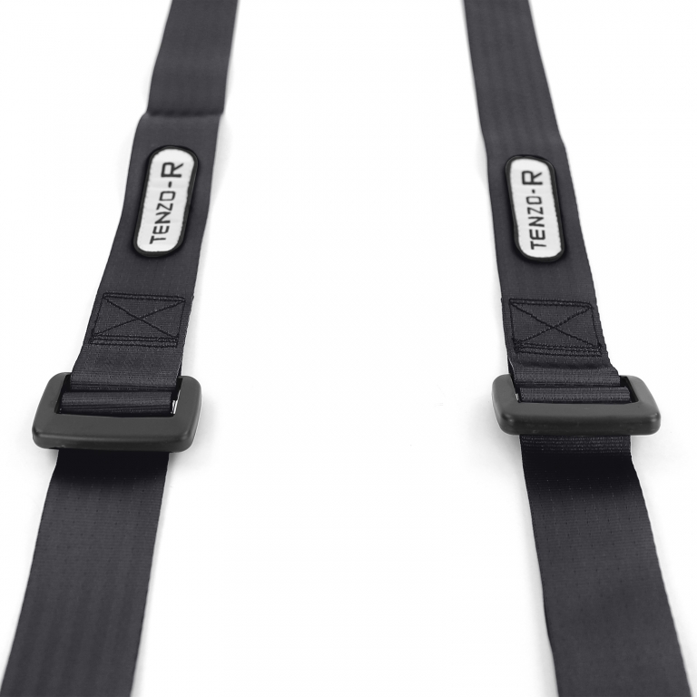 Centura de siguranță Tenzo-R Sport cu 4 puncte, neagră, cu marcaj E Performance AutoTuning