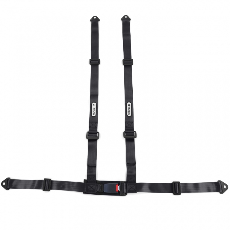 Centura de siguranță Tenzo-R Sport cu 4 puncte, neagră, cu marcaj E Performance AutoTuning