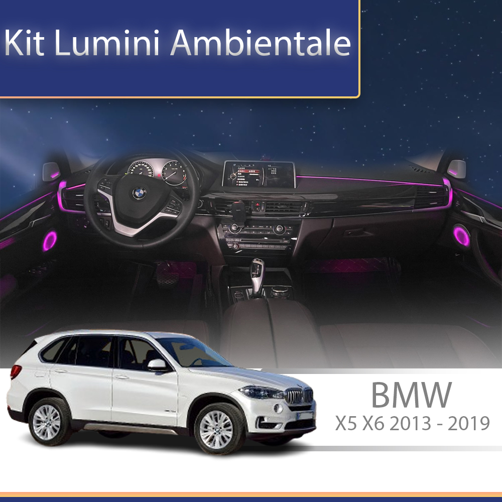 Kit lumini ambientale BMW X5 X6 2013-2019, control telefon sau sistem original