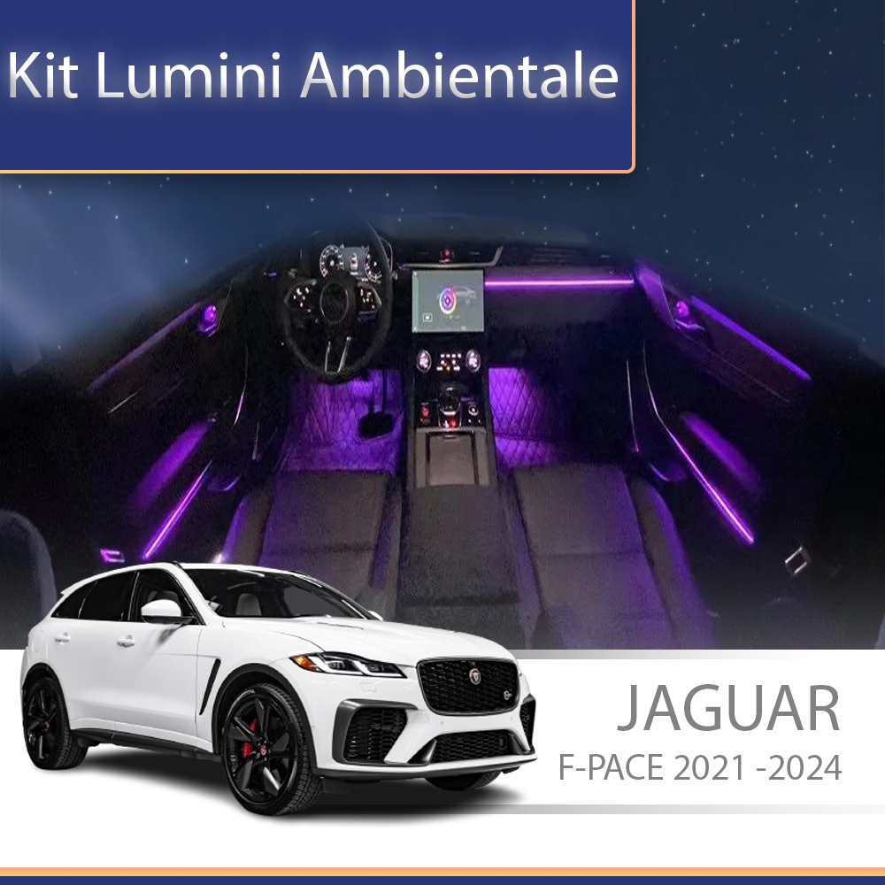 Kit lumini ambientale Jaguar F-PACE 2021-2024, set complet RGB cu control