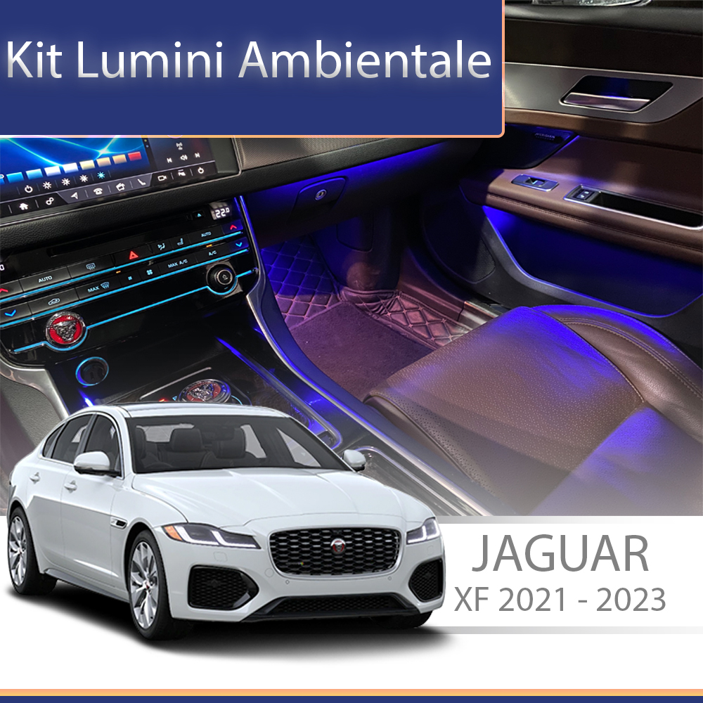 Kit lumini ambientale Jaguar XF 2021-2023, set complet RGB cu control din telefon