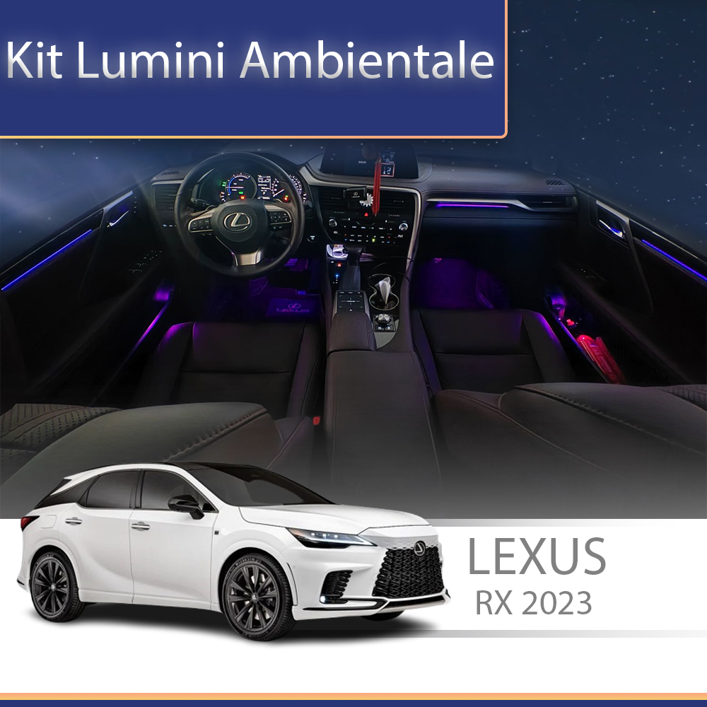 Kit lumini ambientale pentru Lexus RX 2023, set complet cu control din telefon