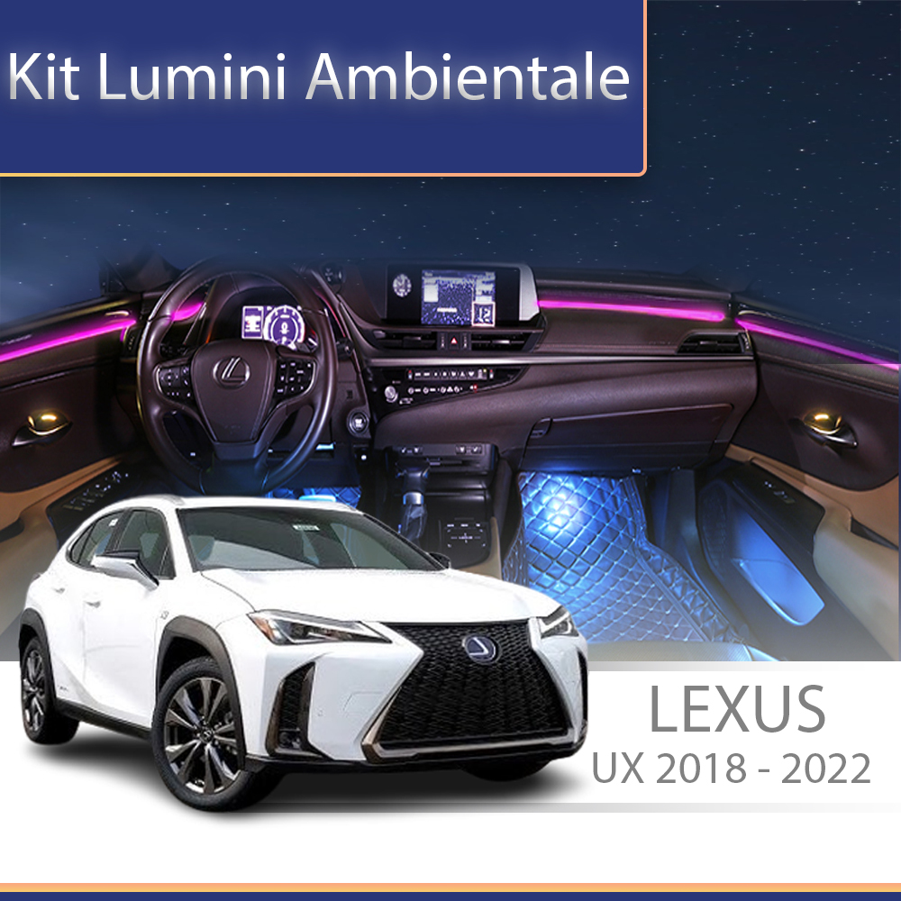 Kit lumini ambientale Lexus UX 2018-2022, set complet cu control din telefon