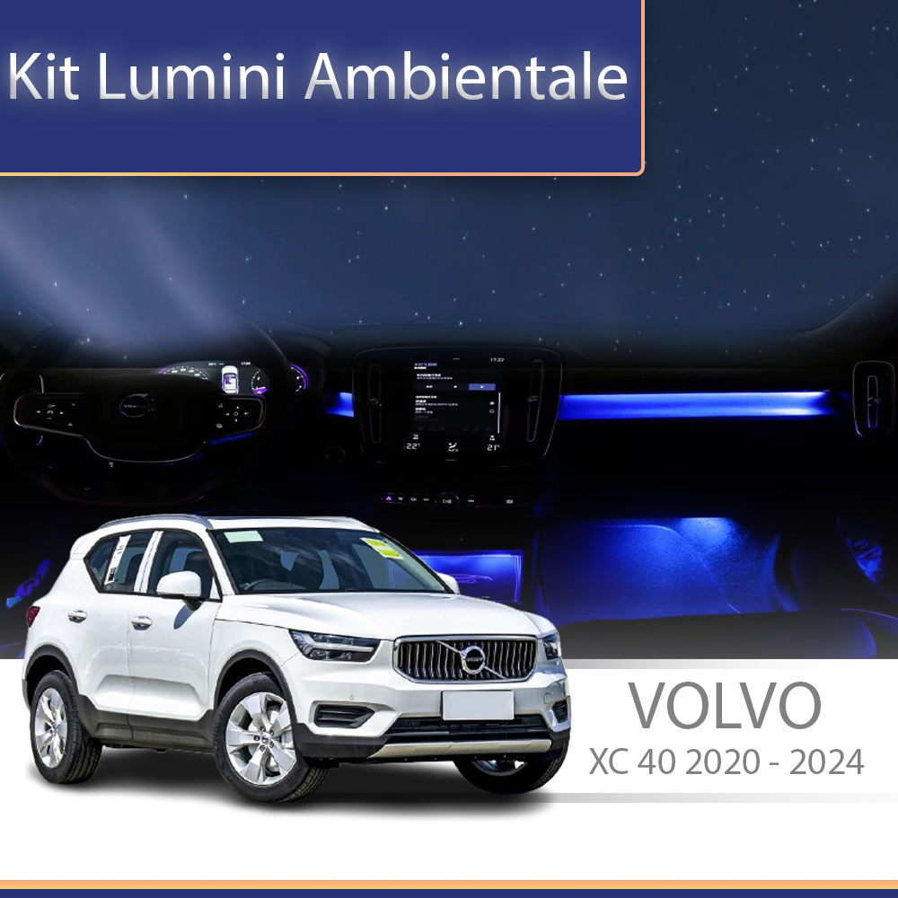 Lumini ambientale Volvo XC40 2020-2024 dedicate, control telefon și sistem original