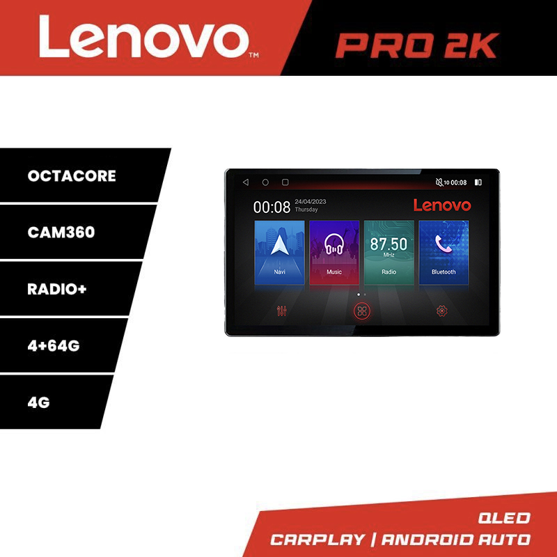 Navigație Fiat 500 2015-2021 Lenovo PRO 13 inch 2K, 4G, 4+64GB