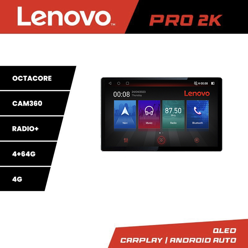Navigație Toyota Auris 2007-2013 Lenovo PRO 13 inch 2K, 4G, 4+64GB