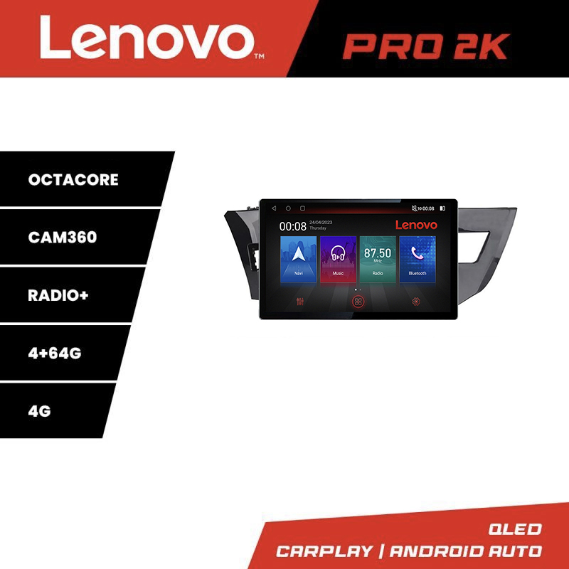 Navigație Toyota Corolla 2013-2017 Lenovo PRO 13 inch 2K, 4G, 4+64GB
