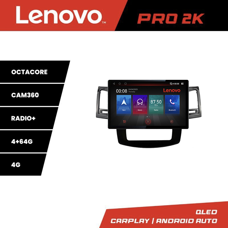 Navigație Toyota Hilux 2008-2014 Lenovo PRO 13 inch 2K, 4G, 4+64GB