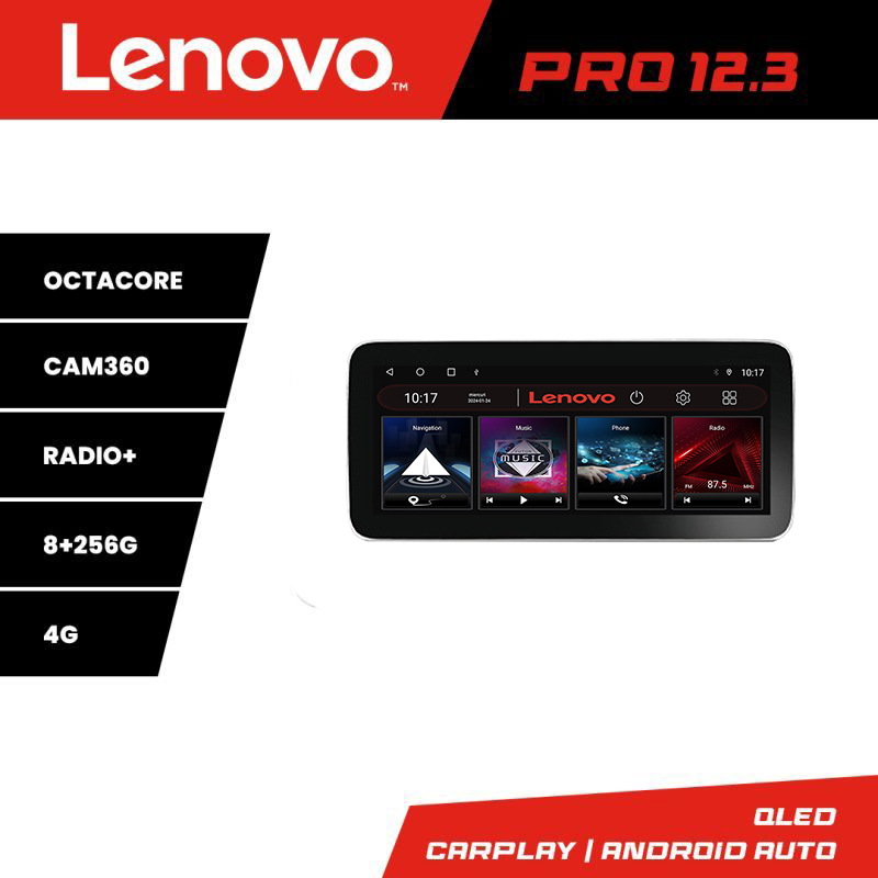 Navigație Audi A4 B6 Lenovo PRO 12.3 QLED, 8+256GB, 4G, GPS, DSP