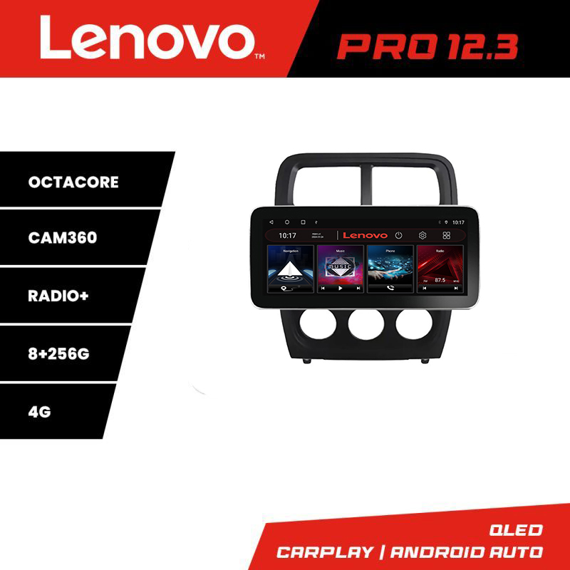 Navigație Android Dodge Caliber 2010-2012 Lenovo PRO 12.3 QLED 8+256GB 4G