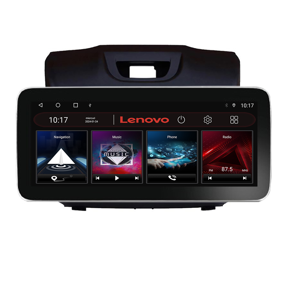 Navigatie Lenovo PRO 12.3 pentru Isuzu D-Max, QLED, 8GB RAM, 256GB