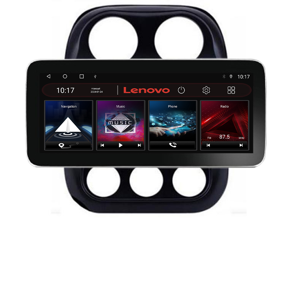 Navigație Android Jeep Compass 2010-2016, 12.3 inch QLED, 4G, 8GB+256GB