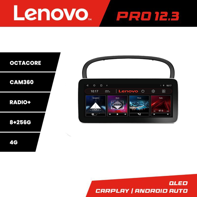Navigație Peugeot 607 Lenovo PRO 12.3 inch QLED, 8GB RAM, 256GB, 4G