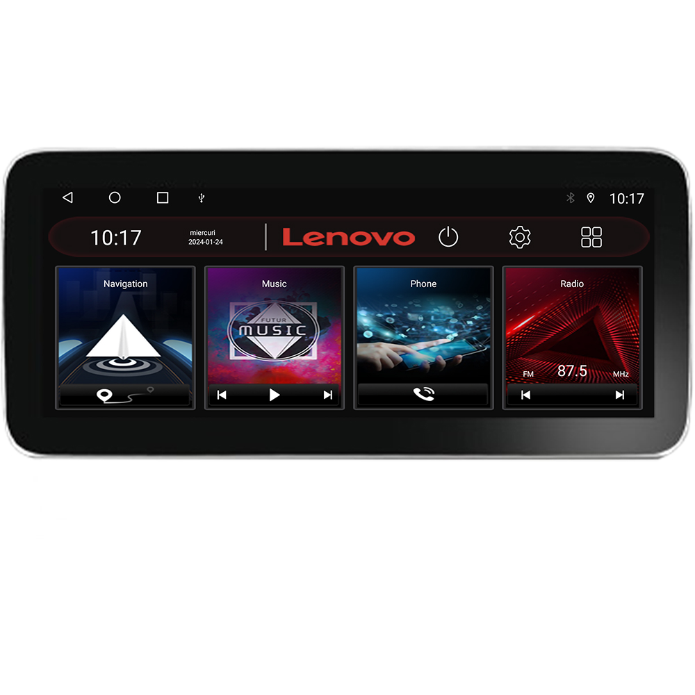 Navigatie Lenovo PRO 12.3 QLED 8+256GB pentru Skoda Fabia 2015+