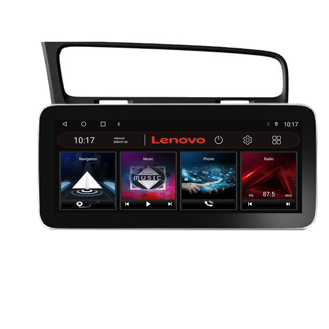 Navigație dedicată VW Golf 7 Lenovo PRO 12.3 QLED, 8GB RAM, 256GB, 4G