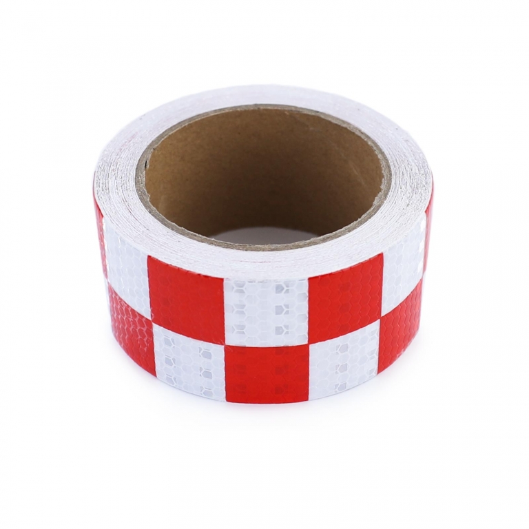 Bandă de semnalizare bandă de marcare bandă de barieră autoadezivă reflectorizantă cu carouri 100m Performance AutoTuning