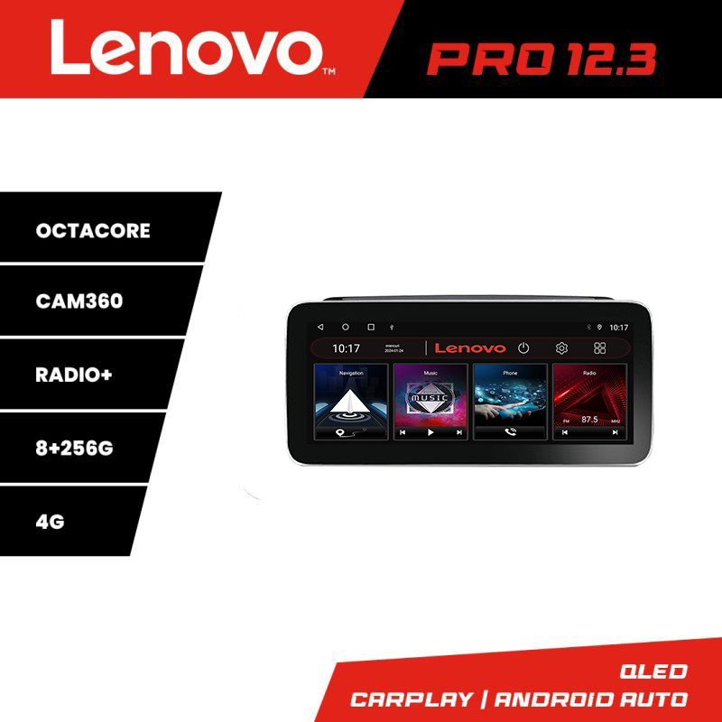Navigatie Lenovo PRO 12.3 QLED 8+256GB 4G pentru Skoda Rapid si Seat Toledo