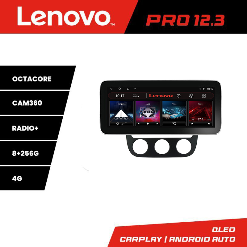 Navigație VW Golf 5 2004-2010 pentru climă automată, Lenovo PRO 12.3 QLED 8+256GB