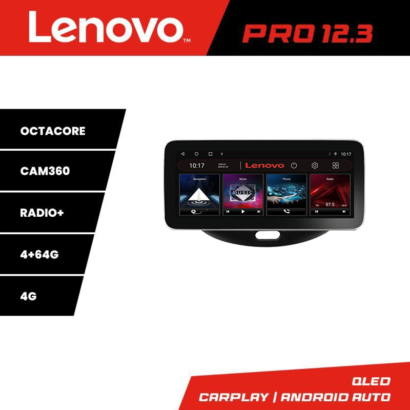 Navigație Hyundai i10 2007-2013 Lenovo PRO 12.3 QLED 4GB+64GB 4G GPS