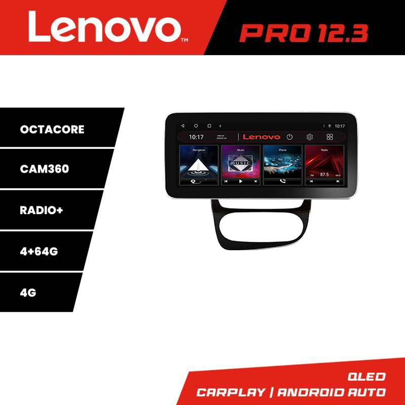 Navigație Renault Clio 4 Lenovo PRO 12.3 inch QLED 4G GPS 4+64GB
