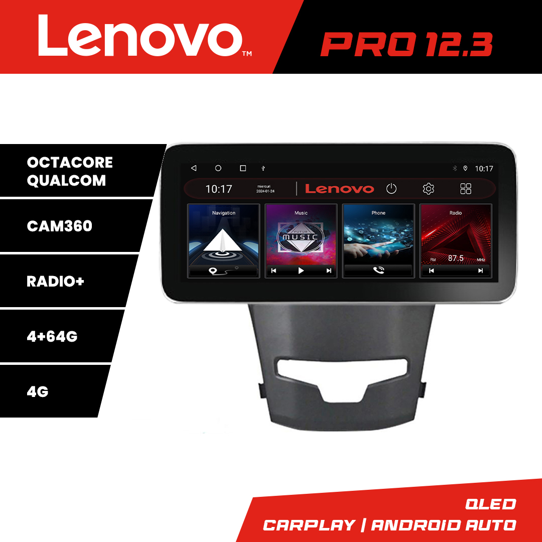 Navigație Android SsangYong Korando 2014-2019 Lenovo PRO 12.3 QLED 4G 4+64GB