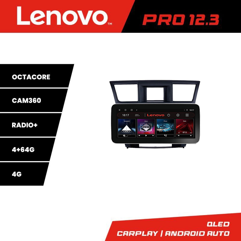 Navigație Toyota Highlander 2007-2013 Lenovo PRO 12.3 QLED 4G 4+64GB