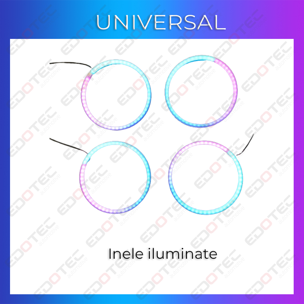 Set lumini ambientale auto universale RGB cu control din telefon sau sistem original