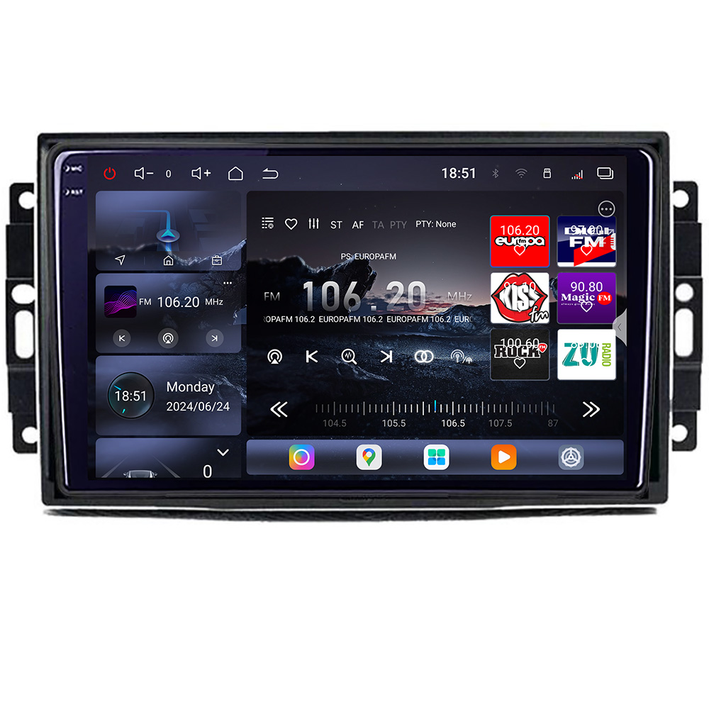 Navigatie Chrysler Jeep Edotec Kit-202 8 core QLED 2K 16+512GB 360 Android Waze USB Navigatie Internet Youtube Radio v1