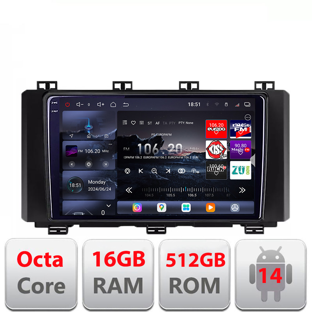 Navigatie Android Seat Ateca 2016-2021 QLED 2K GPS 16GB RAM 512GB