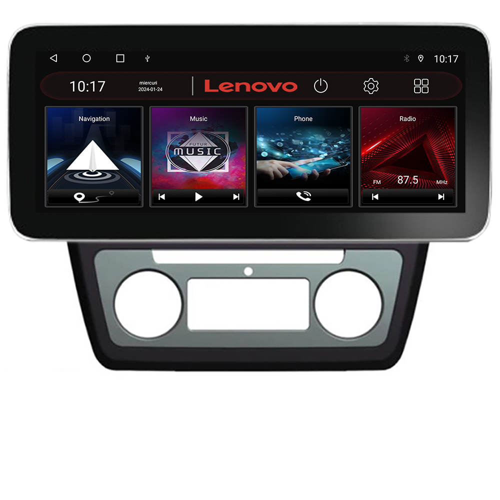 Navigație Android Skoda Yeti 2009-2014 Lenovo PRO 12.3 inch QLED 4G 4+64GB